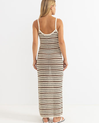 Tami Stripe Knit Maxi Dress - Chocolate