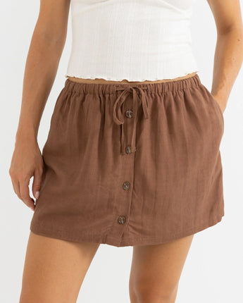 Beach Side Skort - Chocolate
