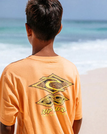 Raw Energy Dolphin Tee - Boys (8-16 years) - Mandarin Zest