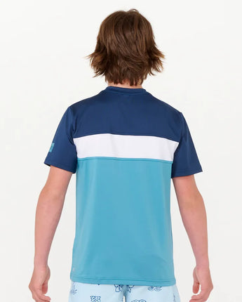 Undertow Short Sleeve Rash Vest Boy - Ocean