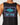 Back detail: Rip Curl Men's Disorder Legacy Tank in Washed Black, close-up of framed wave logo and back lettering