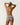 Rip Curl Women's Paraiso Tie Side Cheeky Bikini Bottom in Blue, rear view showing cheeky coverage