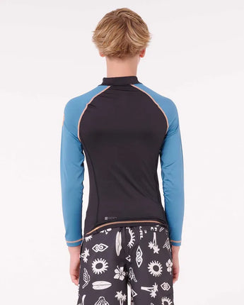 Shock UPF Long Sleeve Boy - Storm Blue