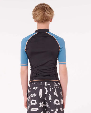 Shock UPF Short Sleeve Boy - Storm Blue
