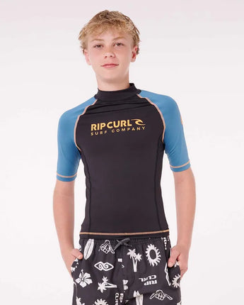 Shock UPF Short Sleeve Boy - Storm Blue