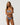 Rip Curl Women's Paraiso Full Bikini Bottom in Blue, front view worn with matching floral bikini top