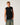 Front: Rip Curl Men's Disorder Boneyards Muscle in Black, front model view showing sleeveless muscle fit
