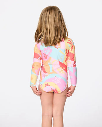 Island Days Long Sleeve Surfsuit Girl - Multico