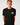 Front close-up: Rip Curl Men's Wettie Passage Icon Tee in Black, close front view showing chest graphic and crew neck