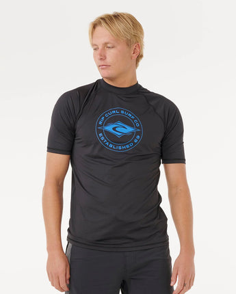 Stapler UPF50 Short Sleeve Rash Vest - Black