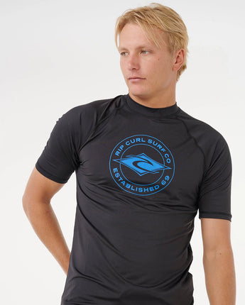 Stapler UPF50 Short Sleeve Rash Vest - Black