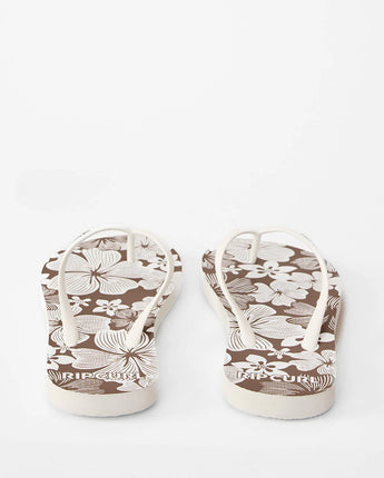 Mixed Bloom Open Toe - Brown