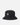 Photo 4, angled front view: Rip Curl Boys' Stapler Wide Brim Hat in Black, angled front view with circular Rip Curl badge