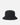 Photo 3, back view: Rip Curl Boys' Stapler Wide Brim Hat in Black, rear view showing plain crown and stitched brim