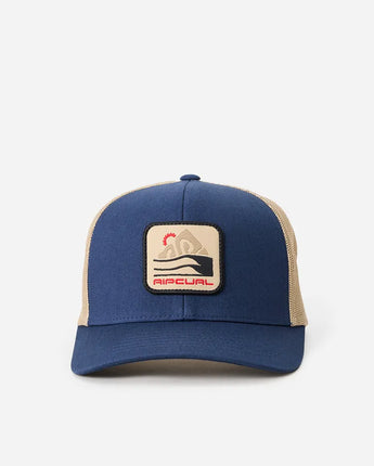 Custom Curve Trucker - Navy/Tan