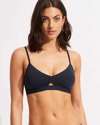 Seafolly Hybrid Bralette Bikini Top - True Navy