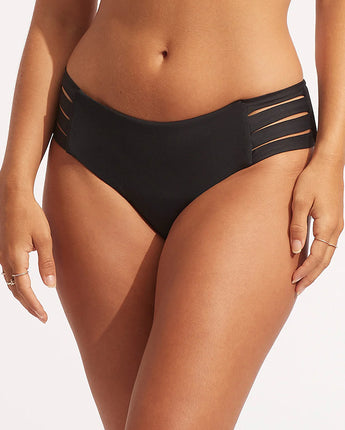 Seafolly Multi Strap Hipster Bikini Pant - Black