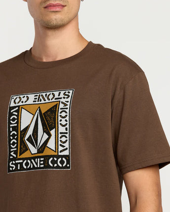 Angle Iron Mens SS Tee - Brown Stone