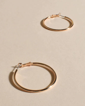 Adorne Small Essential Hoop Earrings - Gold