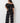 Adorne Women's Stevie Embroidered Palm Pant - Black