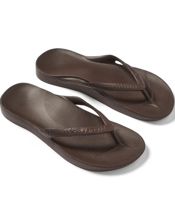 Archies Arch Support Thongs - Chocolate