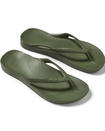 Archies Arch Support Thongs- Khaki