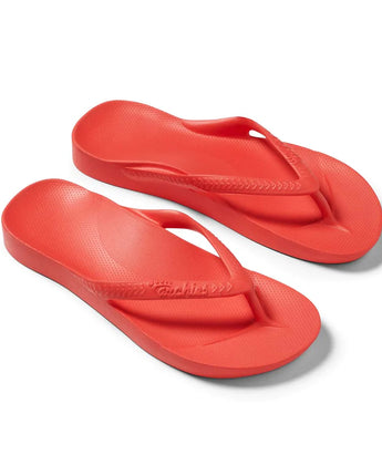 Archies Arch Support Thongs- Coral