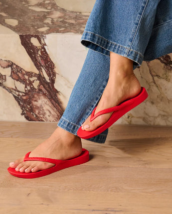 Archies Arch Support Thongs - Chilli Red