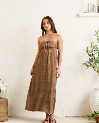 Sandy Cove Maxi Dress - Brown