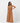 Classic Shirred Midi Dress- Caramel