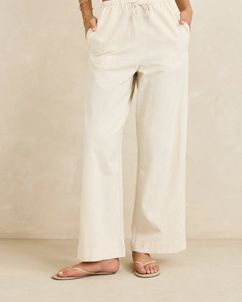 Classic Drawstring Pant - Oat