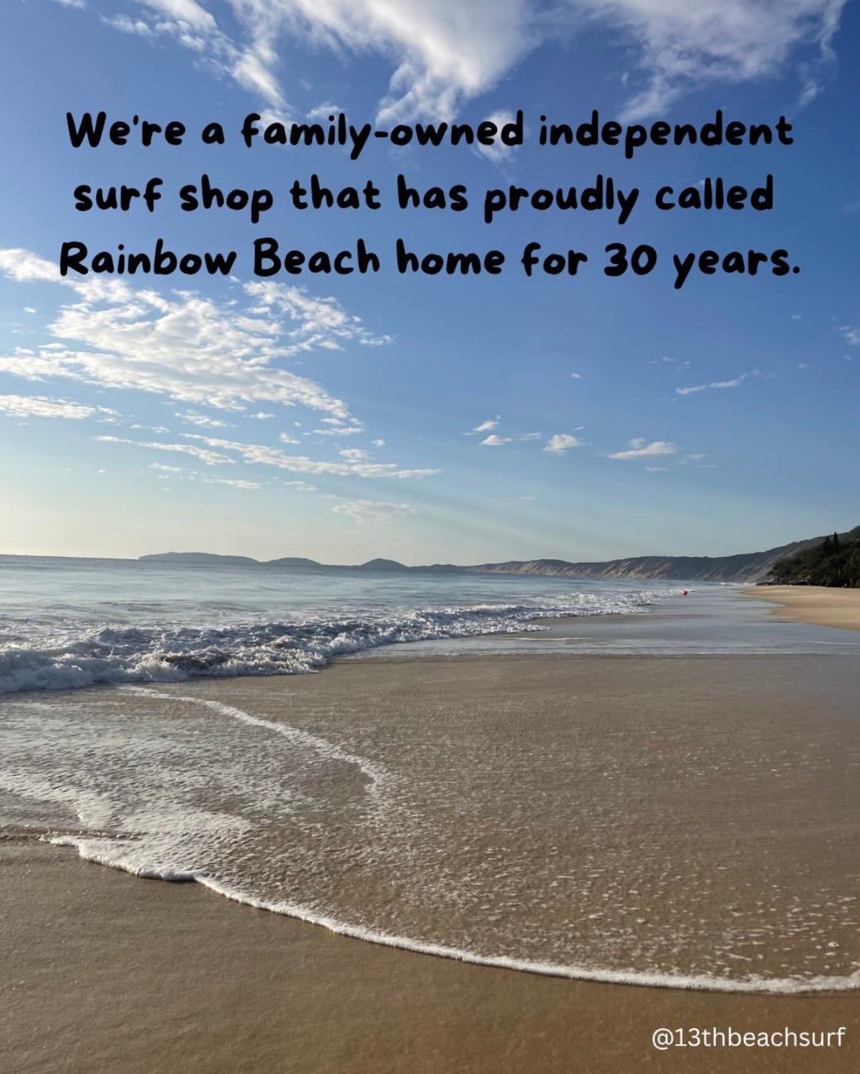Entrance to the 13th Beach Surf shop in Rainbow Beach, Queensland