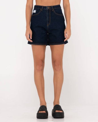 Cyprus High Denim Short - Deep Blue