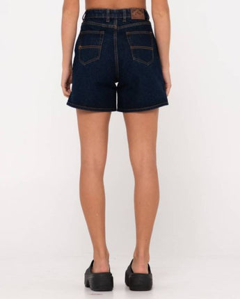 Cyprus High Denim Short - Deep Blue