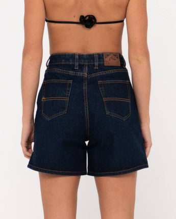 Cyprus High Denim Short - Deep Blue