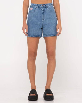 Cyprus High Denim Short - Middy Blue