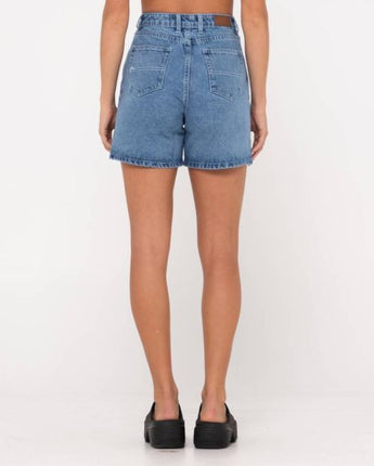 Cyprus High Denim Short - Middy Blue