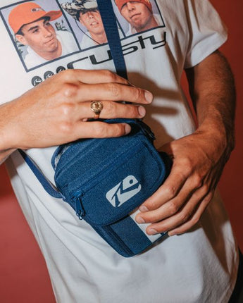 White Lines Crossbody Bag - Navy Blue