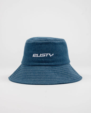 Miss Me Denim Bucket Hat - Deep Sea Blue