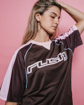 Naples Contrast Oversize Sports Jersey - Nutshell