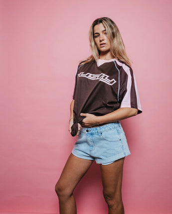 Naples Contrast Oversize Sports Jersey - Nutshell
