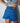 Penny Kick Flare Denim Shorts - Middy Blue