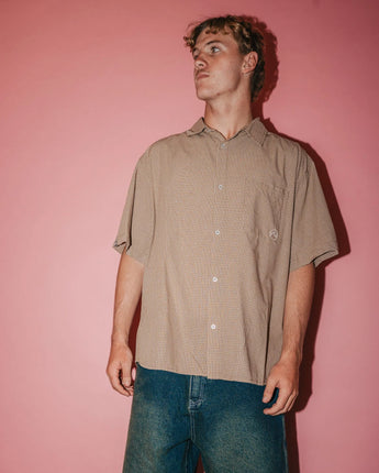 Hoodus Check Short Sleeve Shirt - Tobacco