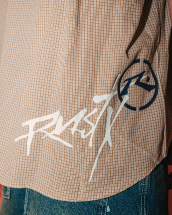 Hoodus Check Short Sleeve Shirt - Tobacco