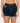 Penny Kick Flare Denim Shorts - Deep Blue