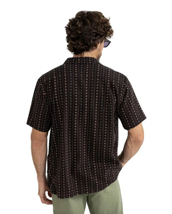 Dakota Stripe SS Shirt - Chocolate