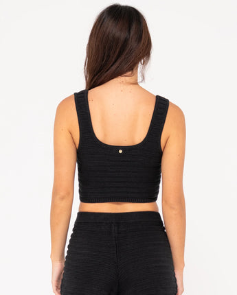 Elba Knit Crop Top - Black