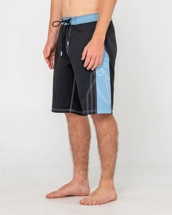 Tombstones Fixed Waist Boardshorts 22" - Black