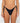 Sandalwood Midi Side Ties Bikini Bottom - Black