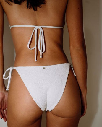 Sandalwood Midi Side Ties Bikini Pant - Bright White